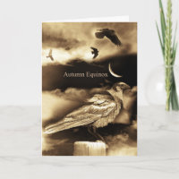 Herbst Equinox mit Ravens und Mond