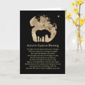 Herbst Equinox Segen Karte mit Pferd (Gelbe Blume)