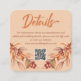 Herbst Erde Tonne Terracotta Hochzeitskarte Begleitkarte