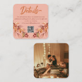 Herbst Erde Tonne Terracotta Hochzeitskarte Begleitkarte (Vorne/Hinten)