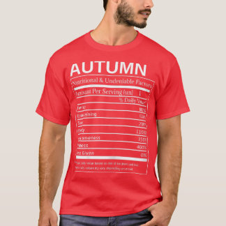 Herbst ernährungswissenschaftliche Fakten Funny Sa T-Shirt
