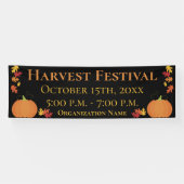Herbst Ernte Autumn Leaves Pumpkin Festival Event Banner (Horizontal)