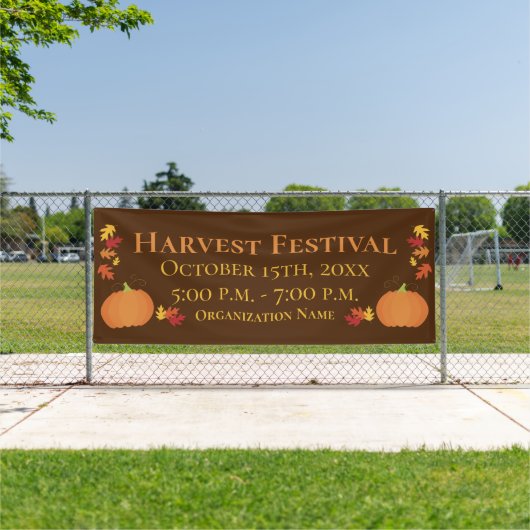 Herbst Ernte Autumn Leaves Pumpkin Festival Event Banner (InSitu)