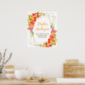 Herbst Ernte Baby Birth Stats Poster (Küche)