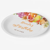 Herbst-Ernte-Baby-Party Pappteller (Schrägansicht)