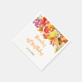 Herbst-Ernte-Baby-Party Serviette (Ecke)