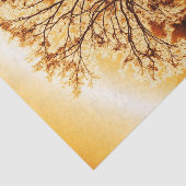 Herbst Ernte Bäume des Lebens in Gold Brown Seidenpapier (Ausschnitt)