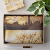 Herbst Ernte Bäume des Lebens in Gold Brown Seidenpapier (Geschenk)