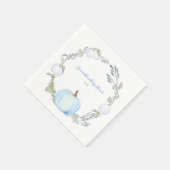 Herbst Ernte Blau und Weiße Pumpkin Serviette (Ecke)