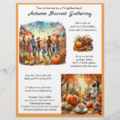 Herbst-Ernte-Blockparty Flyer (Vorne)