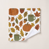 Herbst Ernte Cosy Muster Badhandtuch Set (Waschlappen)