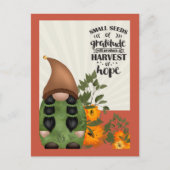 Herbst Ernte Dankbarkeit Gnome Postkarte (Vorderseite)