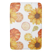 Herbst Ernte Erntedank Pumpkin Gewürz Badematte (Vorderseite Vertikal)