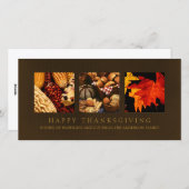 Herbst Ernte Erntedank Segen Fotokarte Feiertagskarte (Vorne/Hinten)