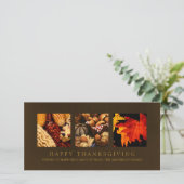 Herbst Ernte Erntedank Segen Fotokarte Feiertagskarte (Stehend Vorderseite)