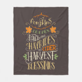 Herbst & Ernte Fleecedecke (Vorderseite)