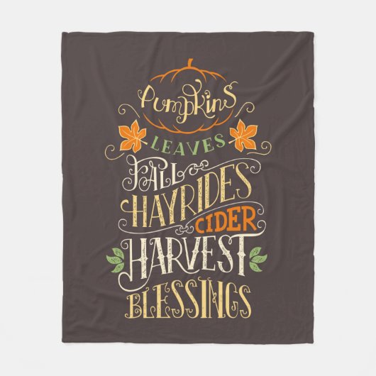 Herbst & Ernte Fleecedecke (Vorderseite)