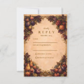 Herbst-Ernte Frucht Hochzeit RSVP Karte (Vorderseite)