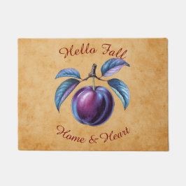 Herbst Ernte Fruchtkunst mit eigenem Text Fußmatte