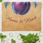 Herbst Ernte Fruchtkunst mit eigenem Text Geschirrtuch (Gefaltet)