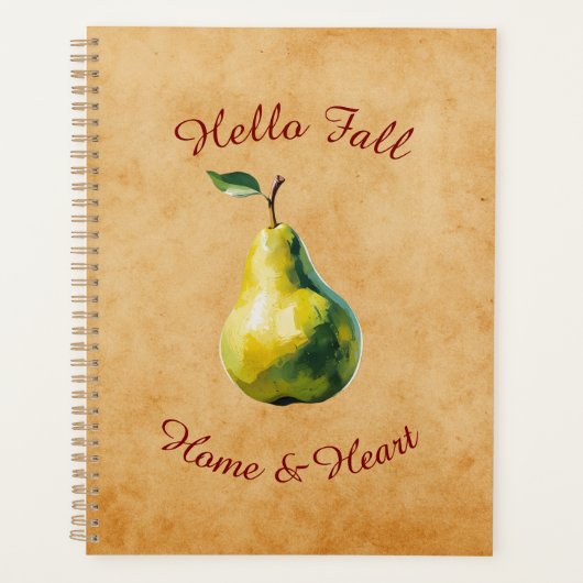 Herbst Ernte Fruchtkunst mit eigenem Text Planer (Vorderseite)