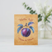 Herbst Ernte Fruchtkunst mit eigenem Text Postkarte (Stehend Vorderseite)