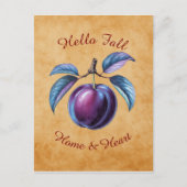 Herbst Ernte Fruchtkunst mit eigenem Text Postkarte (Vorderseite)