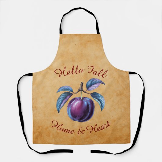 Herbst Ernte Fruchtkunst mit eigenem Text Schürze (Vorderseite)