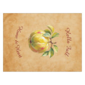 Herbst Ernte Fruchtkunst mit eigenem Text Tischdecke (Vorderseite (Horizontal))