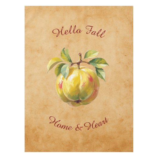 Herbst Ernte Fruchtkunst mit eigenem Text Tischdecke (Vorderseite)