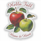 Herbst Ernte Fruchtkunst mit individueller Textauf Aufkleber (Vorderseite)