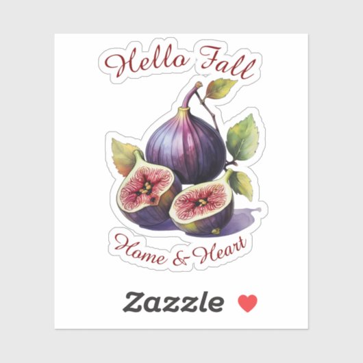 Herbst Ernte Fruchtkunst mit individueller Textauf Aufkleber (Blatt)