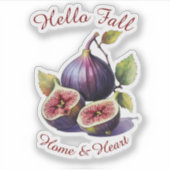 Herbst Ernte Fruchtkunst mit individueller Textauf Aufkleber (Vorderseite)