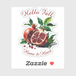 Herbst Ernte Fruchtkunst mit individueller Textauf Aufkleber