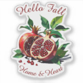 Herbst Ernte Fruchtkunst mit individueller Textauf Aufkleber (Vorderseite)