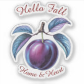 Herbst Ernte Fruchtkunst mit individueller Textauf Aufkleber (Vorderseite)