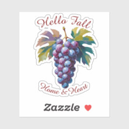 Herbst Ernte Fruchtkunst mit individueller Textauf Aufkleber