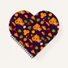 Herbst Ernte gesunder Veggie und Leggings Notizblock