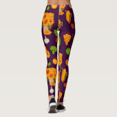 Herbst Ernte gesunder Veggie und Obst Leggings (Rückseite)