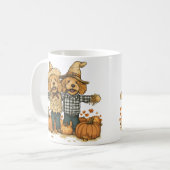 Herbst Ernte Goldendoodle Hunde Kaffeetasse (Vorderseite Links)