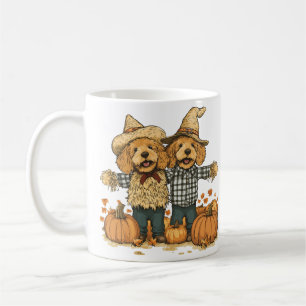 Herbst Ernte Goldendoodle Hunde Kaffeetasse