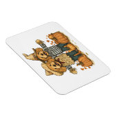 Herbst Ernte Goldendoodle Hunde Magnet (Rechte Seite)
