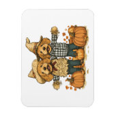 Herbst Ernte Goldendoodle Hunde Magnet (Vertikal)