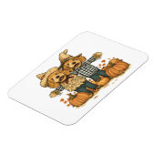 Herbst Ernte Goldendoodle Hunde Magnet (Linke Seite)