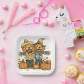 Herbst Ernte Goldendoodle Hunde Pappteller (Party)