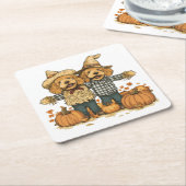 Herbst Ernte Goldendoodle Hunde Rechteckiger Pappuntersetzer (angewinkelt)