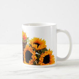 Herbst-Ernte-Halloween-Kürbis-Fall-Sonnenblumen Kaffeetasse