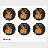 Herbst Ernte Happy Thanksgiving Black Stickers (Blatt)