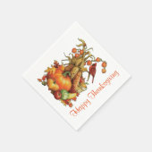 Herbst Ernte Happy Thanksgiving Napkins Serviette (Ecke)