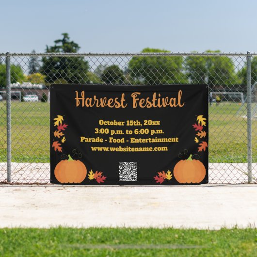 Herbst Ernte Herbst QR Code Pumpkin Festival Banner (InSitu)